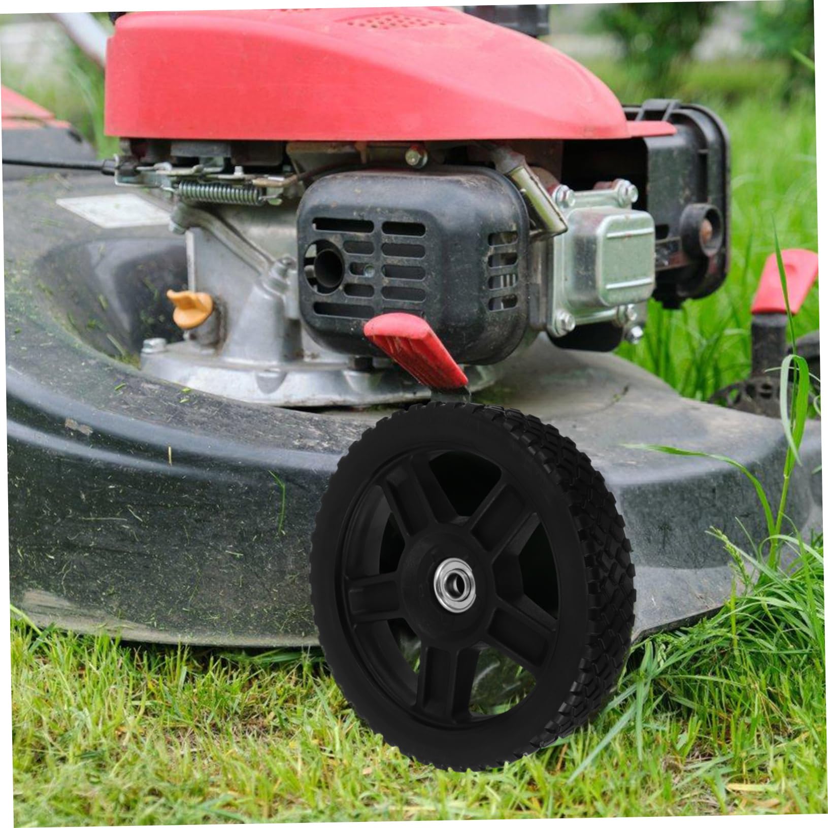 YARNOW Ruedas de Cortacésped de Ruedas de Reemplazo de Alta Carga para Herramientas de Jardín para Equipos Exteriores Instalación Rápida y Versatilidad