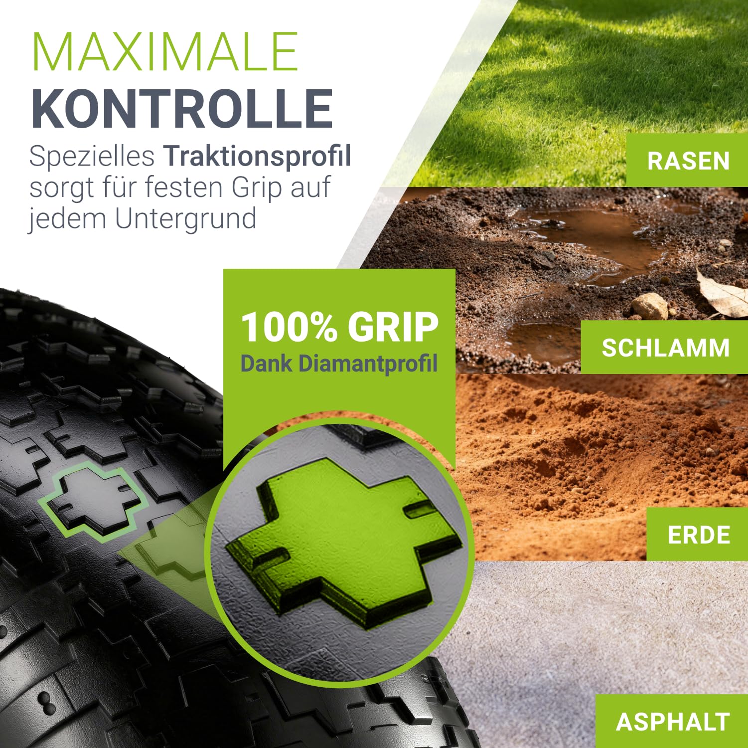 Juskys Schubkarre 100L, 250 kg – mit verzinkter Wanne, Luftreifen & Metall Felge, stabile Garten Schubkarre & Schiebkarre – Transportkarre Garden Silber