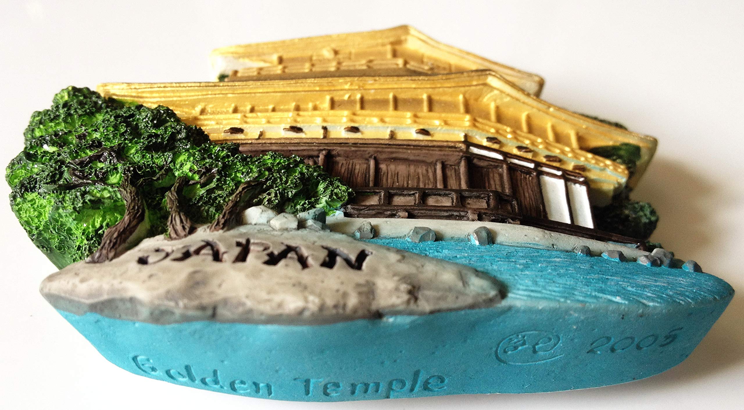 WitnyStore Tiny Kinkaku-ji Temple of Golden Pavilion in Kyoto Japan East Asia Tourist Attractions Resin Refrigerator Magnet Traveler Souvenir 3D Fridge Magnets Gifts