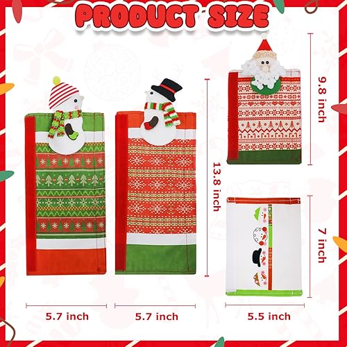 Miniatura 9 de OurWarm Juego de 3 fundas para manijas de refrigerador de otoño, decoración de cocina, gnomos, fundas para manijas de nevera, fundas para manijas de