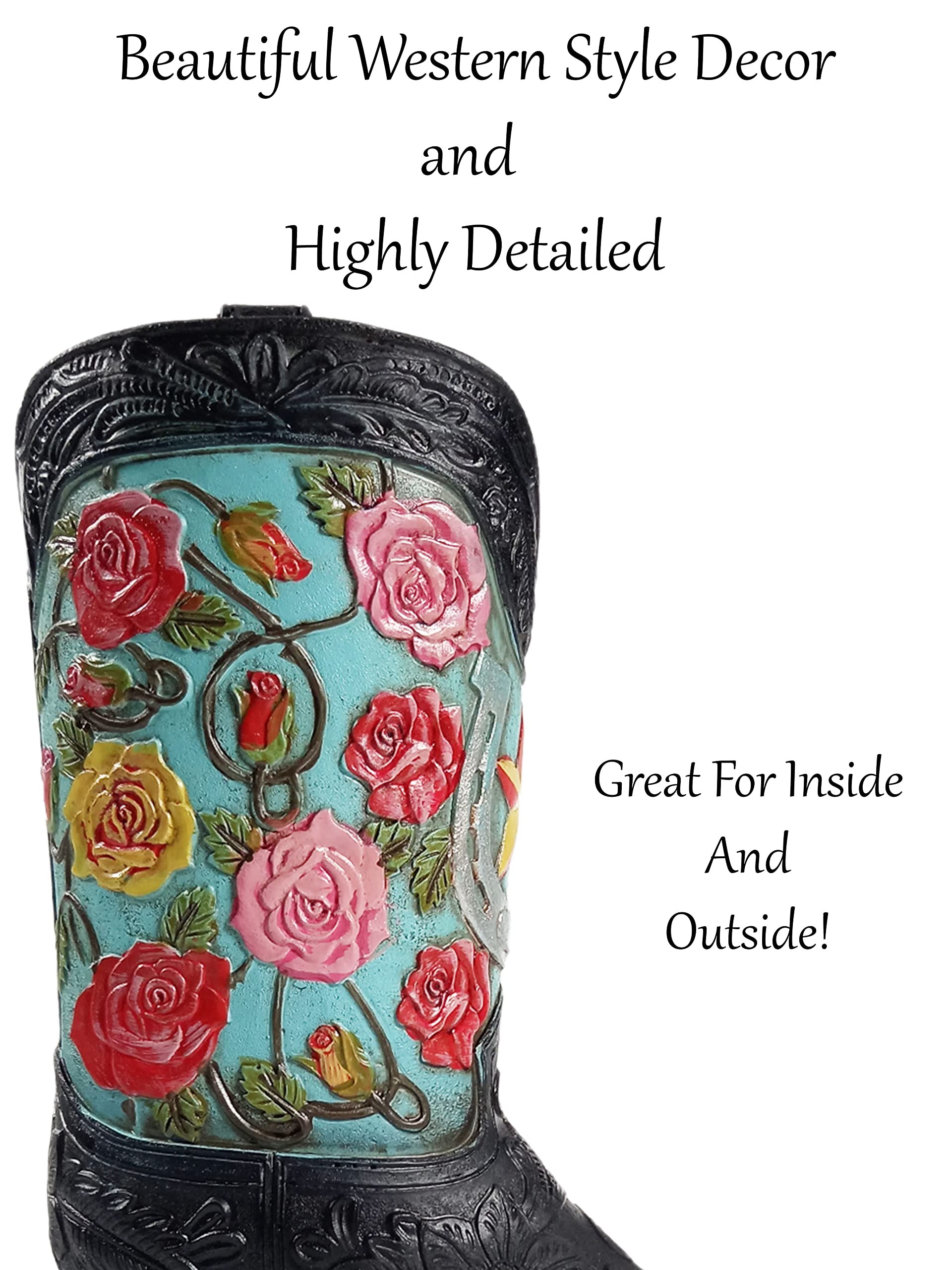 ウエスタンブーツ/花瓶/インテリア Amazon.co.jp: ウエスタンカウボーイブーツ花瓶装飾壁用、木製