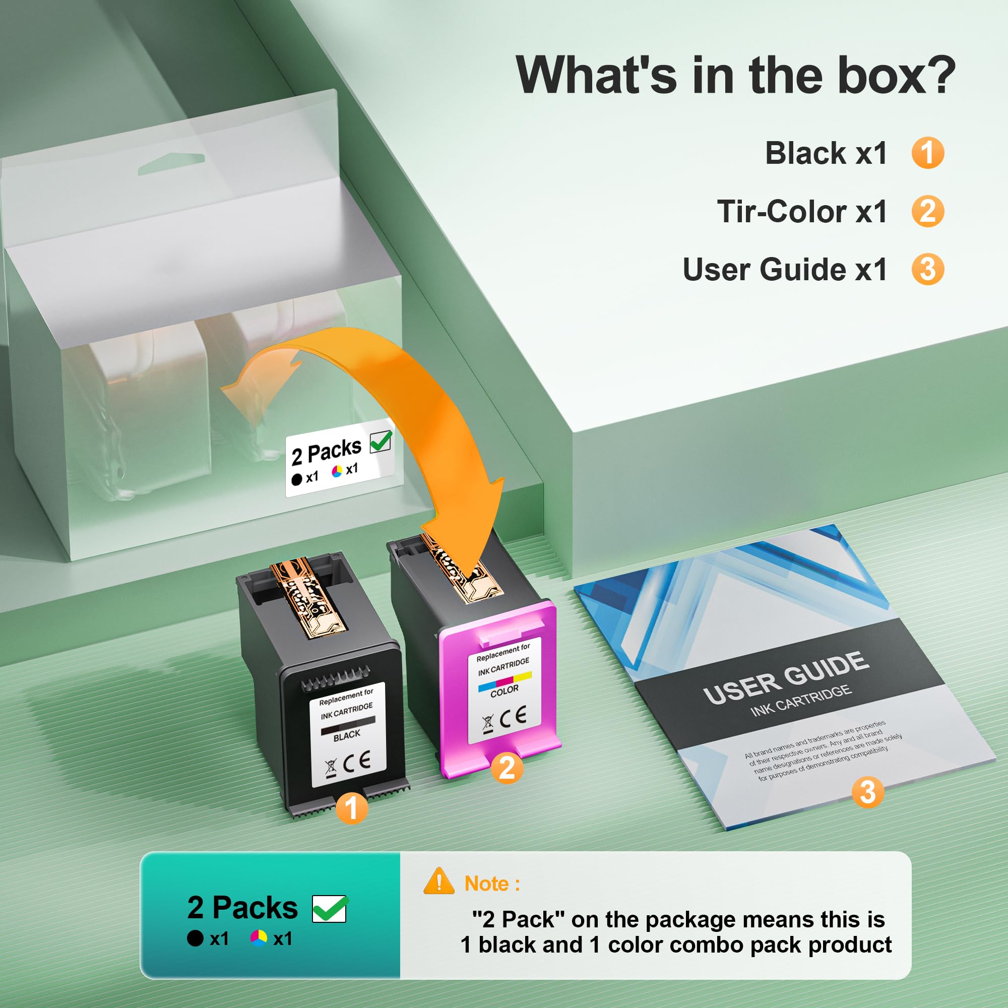 Amazon.co.jp: 62XLインクカートリッジブラックおよびカラー交換用 HP