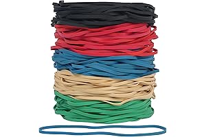 Foshine 120-Pack Size 117B Rubber Bands: Giant & Colorful for Office & Home