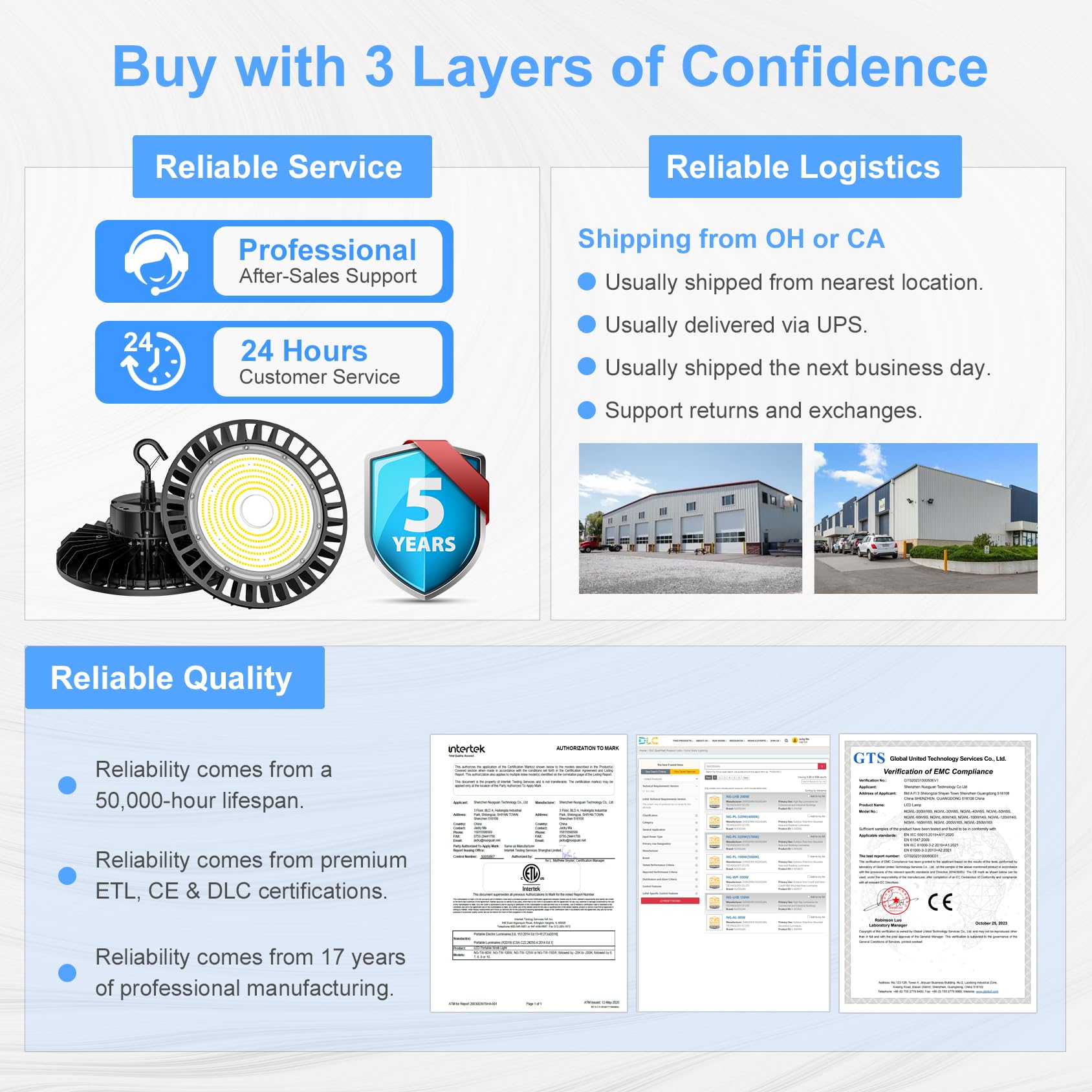 12 Pack 150W UFO LED High Bay Light 5000K 22500LM Ultra Bright IP65 Commercial Bay Lighting LED Shop — view 9