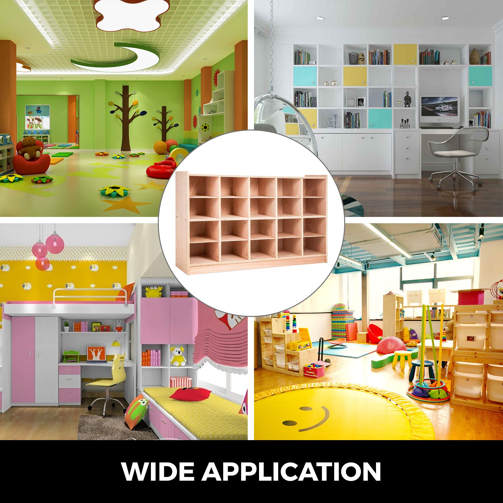 Happybuy Cubby Wooden Storage Unit 20 Cubby Storage Unit Classroom 30