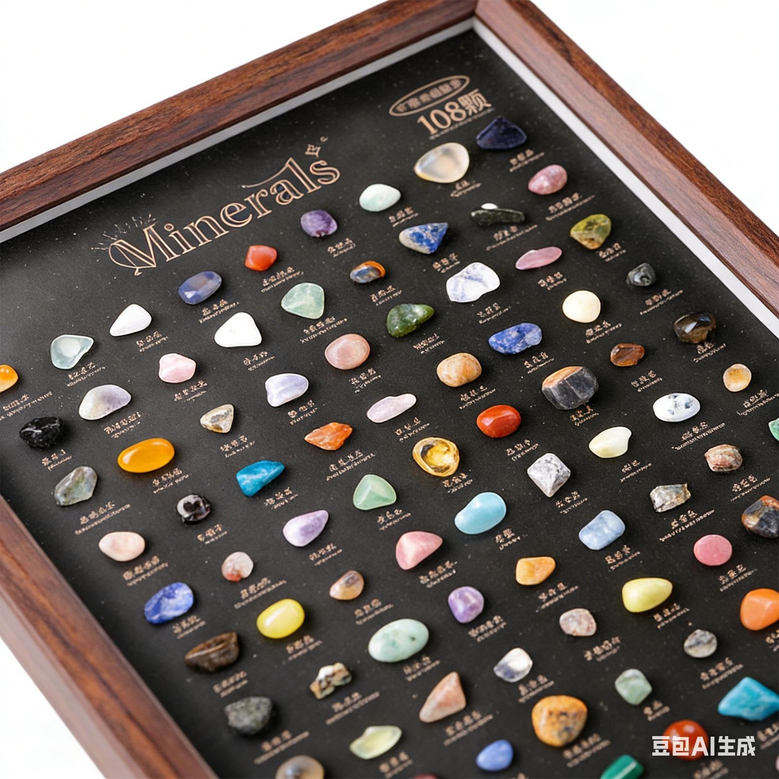 Juego De Cristales Y Piedras Decoración De Exhibición De Vetas Científicas | Soporte Para Arreglo De Cristales Para Familia Padres Niños Niñas Sala De Estar Estudio Detalle Para Casa