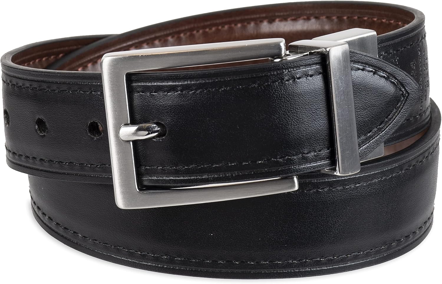 Dockers Reversible Belt For Men & Big Boys – Black/Brown, 28mm Width, Adjustable Strap