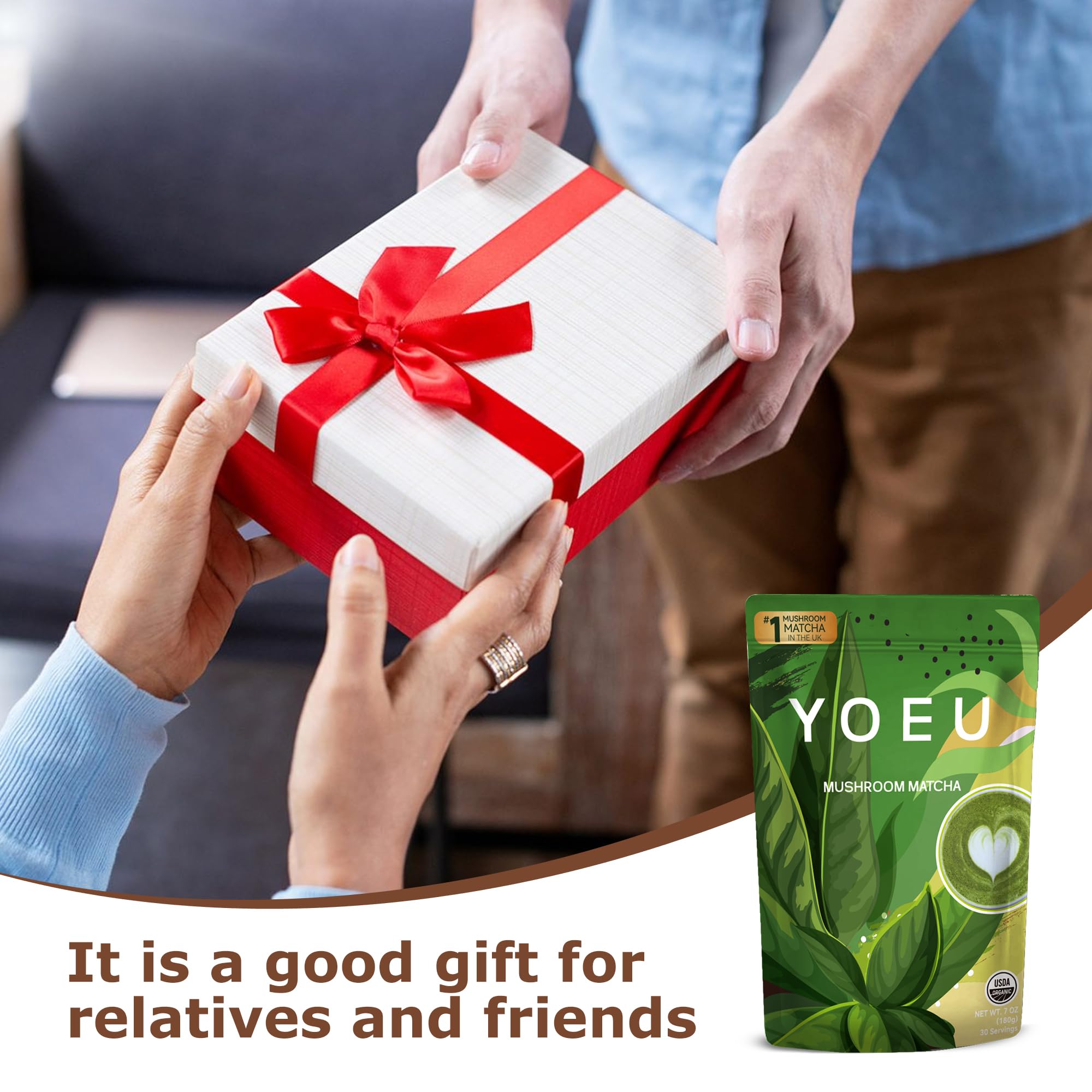 180g Organic Matcha Mushroom Powder Japanese Matcha 12 Natural Ingredients Instant Coffee Latte Powder Coffee Alternative — view 9