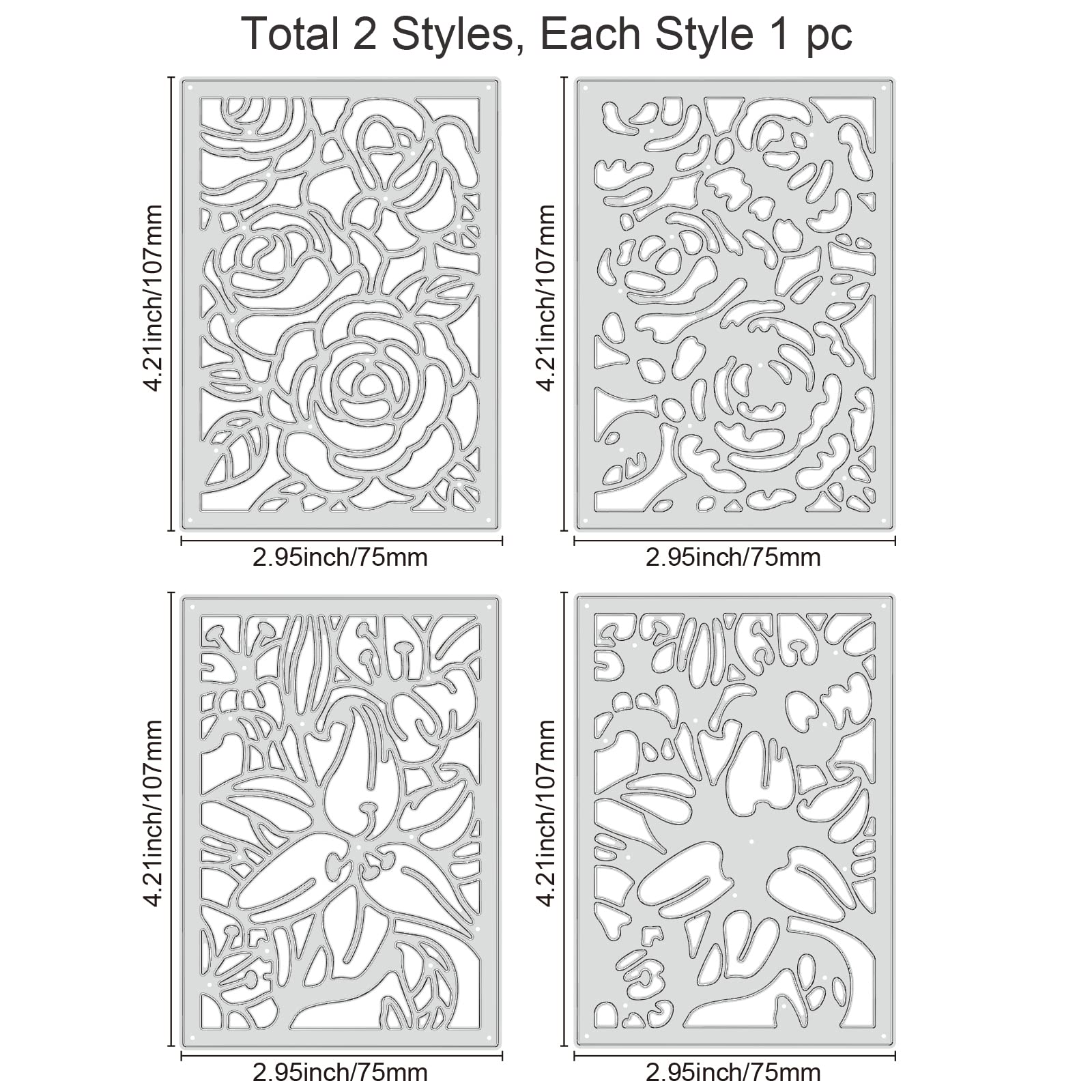 Globleland Stanzformen – Metall-Schablonen Für Blumen-Muster, DIY Scrapbooking