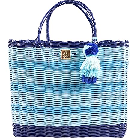 Simply Southern Tote: Key Largo PVC Multi Color Woven Tote