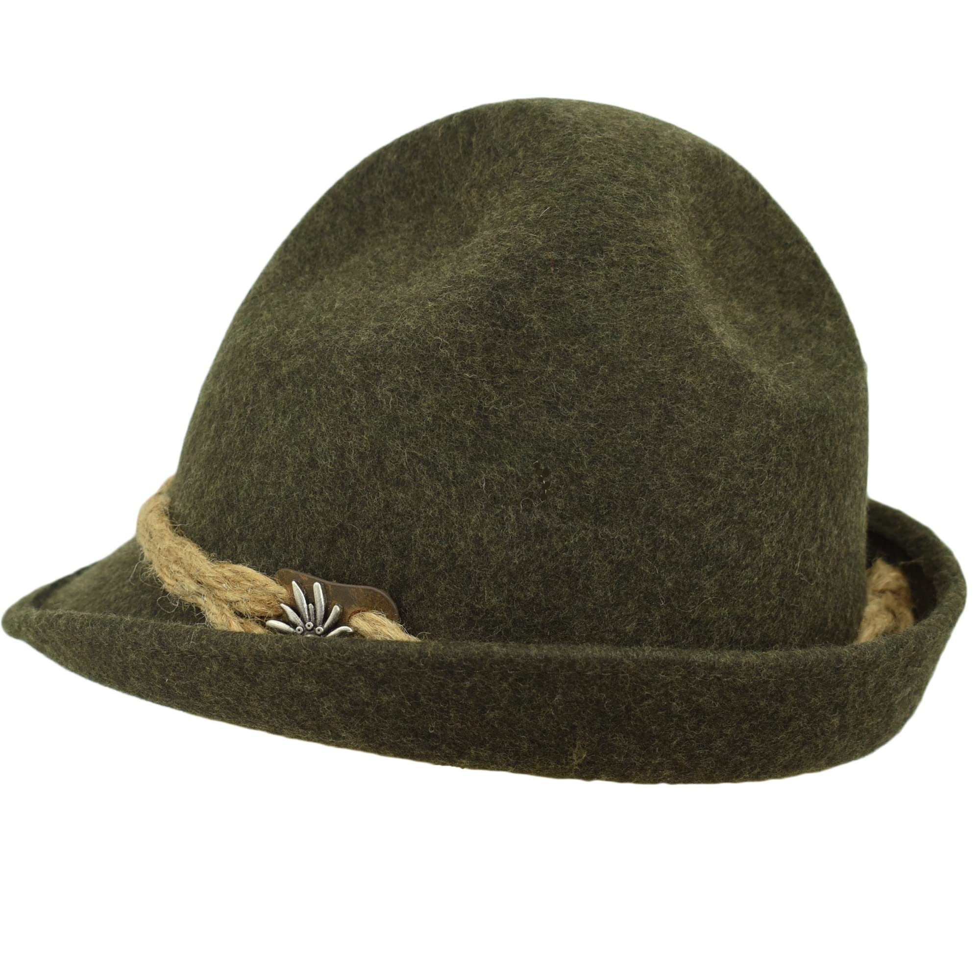 Melegari Cappello Tirolese Dreispitzhut Stella Alpina | Cappello da Montagna | Cappello Alpino | Uomo Donna | Estate/Inverno