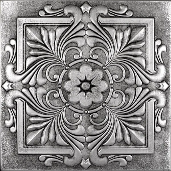 À LA MAISON CEILINGS R14 Victorian Pre-Painted Foam Glue-up Ceiling Tile (129.6 sq. ft./Case), Pack of 48, Antique Silver