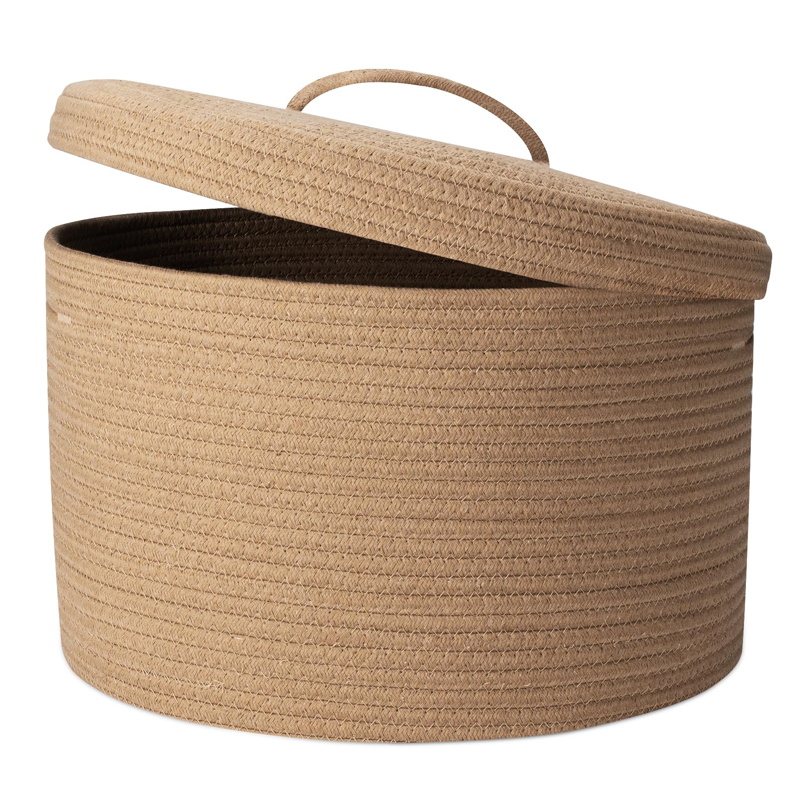 Cesta de Cuerda de Algodón para la Colada 32L con Tapa 40 x 25cm
