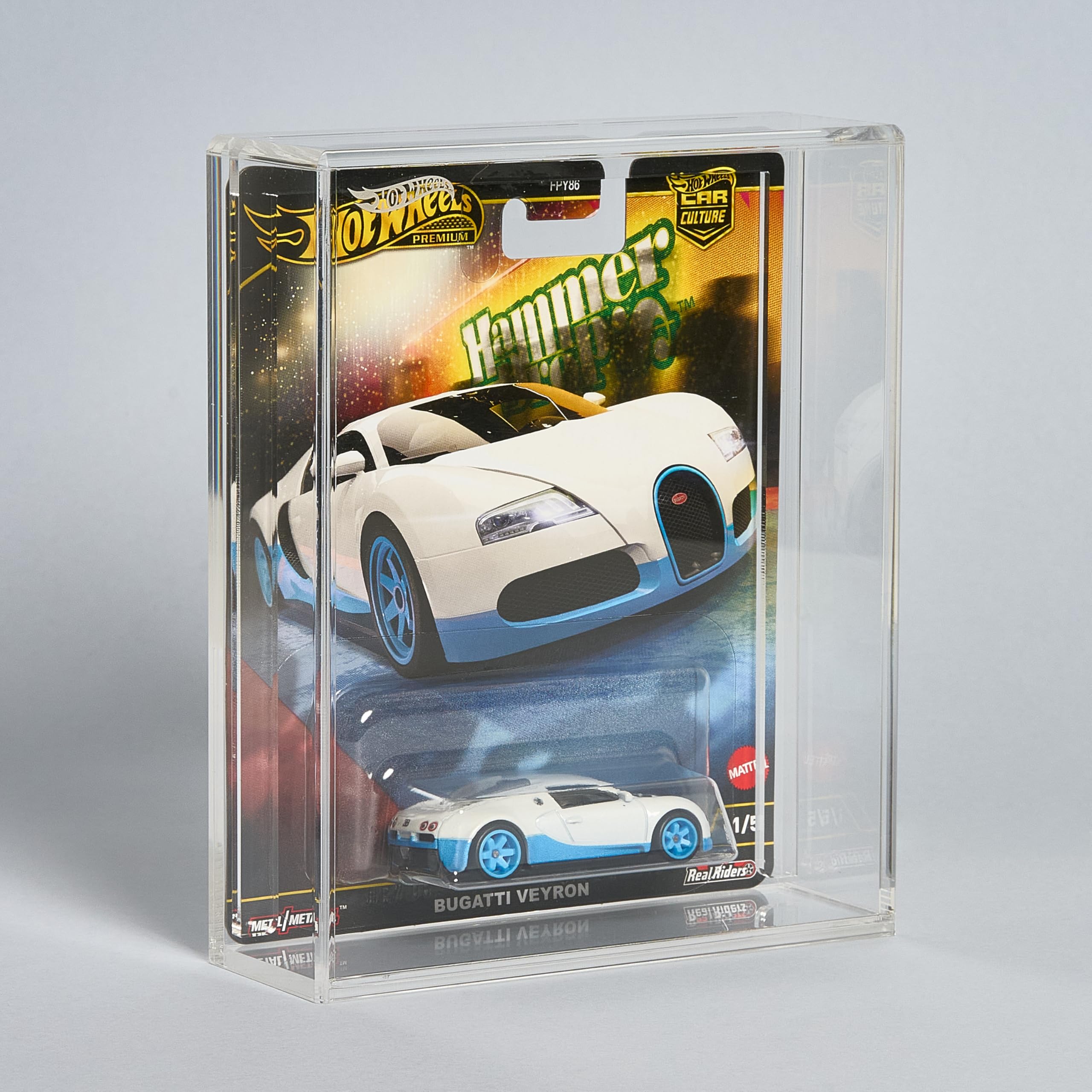 Hot Wheels Prezentacja z metakrylanu dla modeli Hot Wheels Premium, skala 1:64, chroń swoich prawdziwych jeźdźców za pomocą naszej prezentacyjnej gabloty do kolekcji