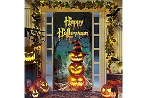 Halloween Door Cover Halloween Door Decoration 180 x 90 cm Large Fabric...