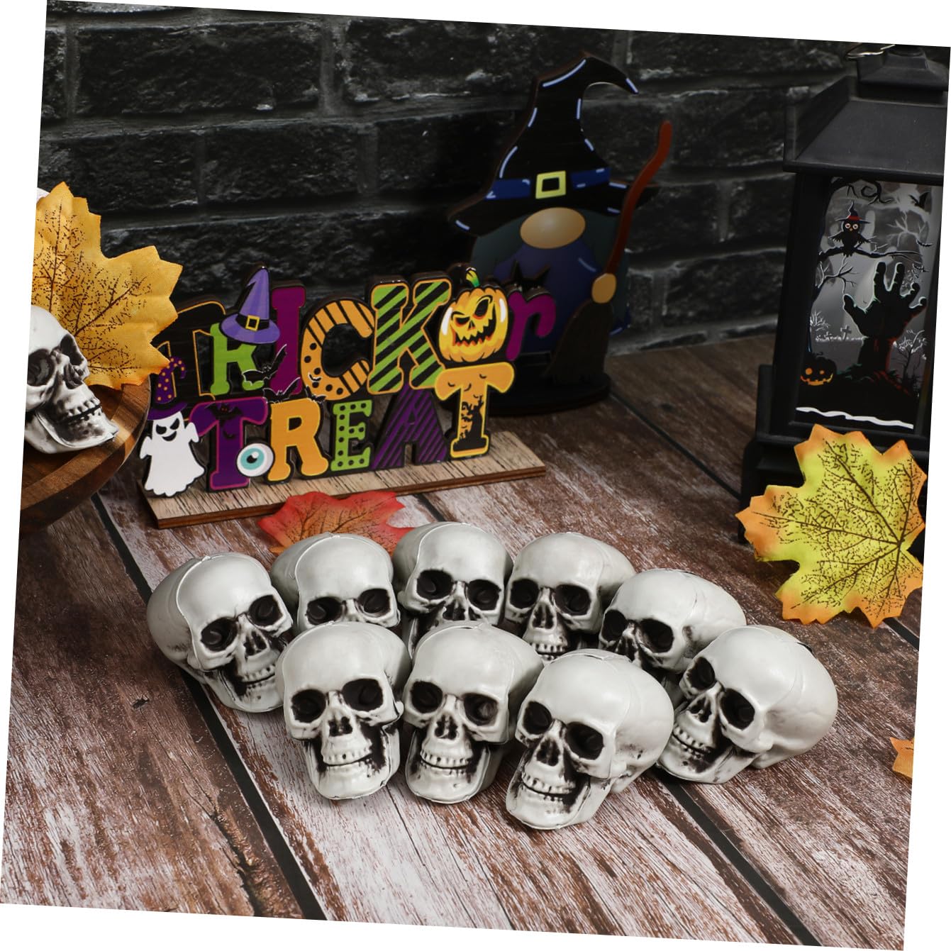 BESTonZON 54 Pezzi teschio di halloween party halloween decorazione halloween scheletro di halloween snodabile scheletri di Halloween decorazioni torte decorazione casa decorazione scheletro