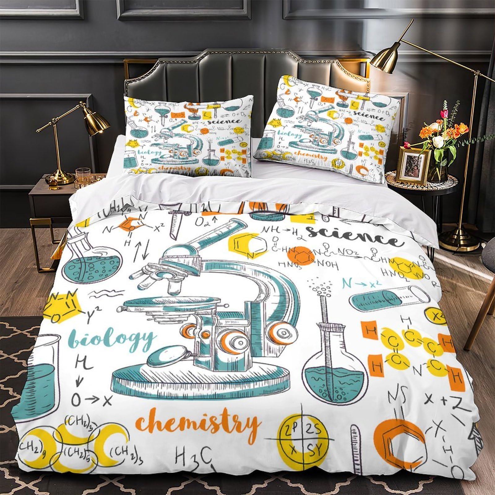 Parure de lit hypoallergénique fermeture éclair 220x240 pour peau sensible