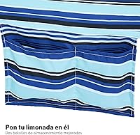 Vista 6 de Hamaca para 2 personas de 12 pies para exterior, hamaca doble de tela acolchada al aire libre con barra separadora, almohada grande removible