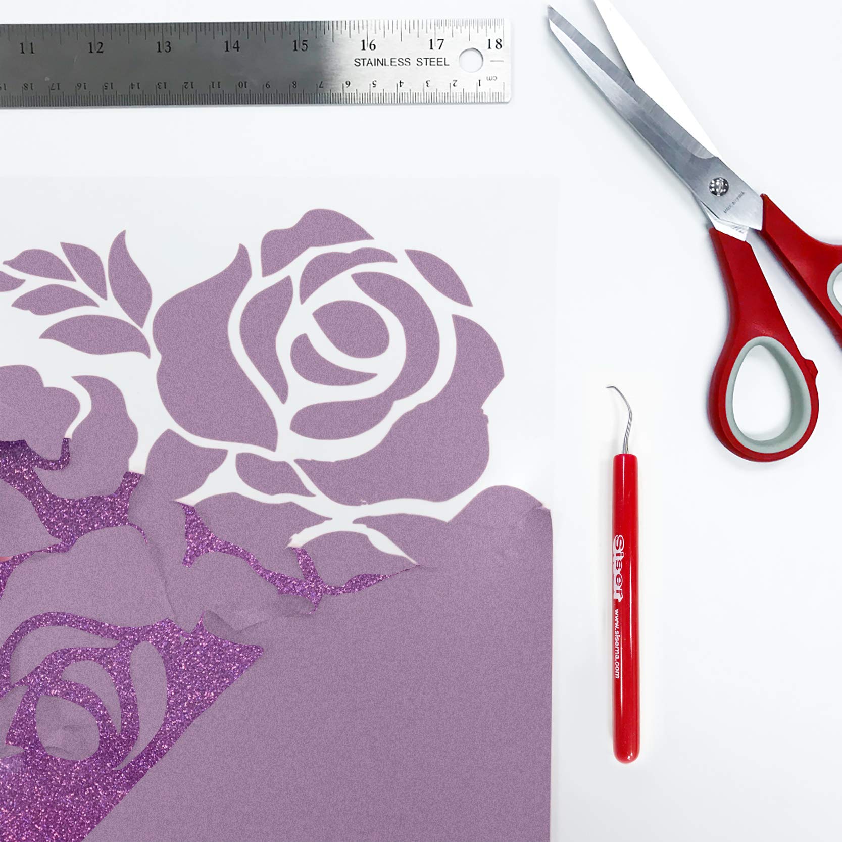 Siser Glitter HTV Roll - Royal Blue Heat Transfer Vinyl 11.8x10ft