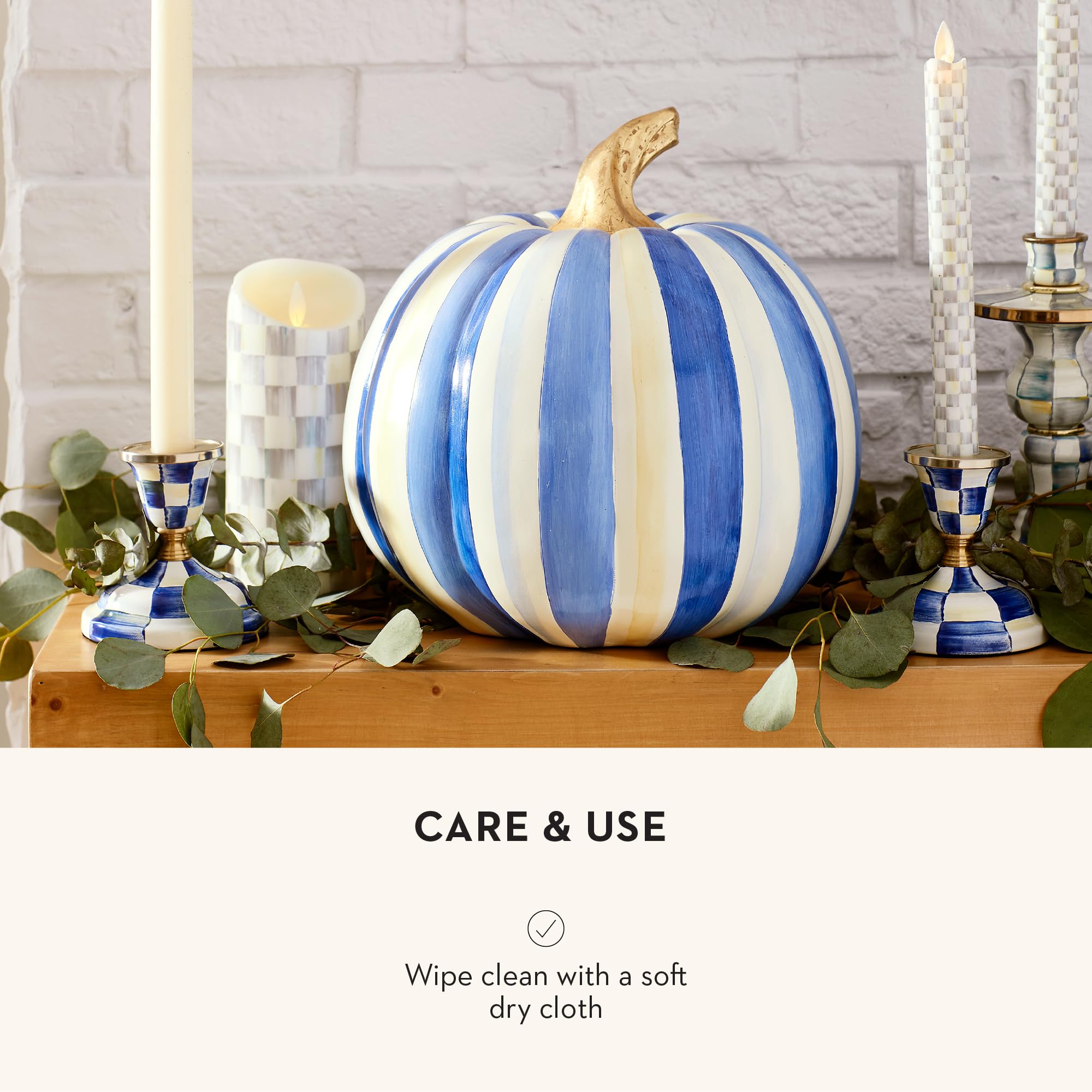 Amazon.com: MACKENZIE-CHILDS Medium Pumpkin, Resin Halloween and