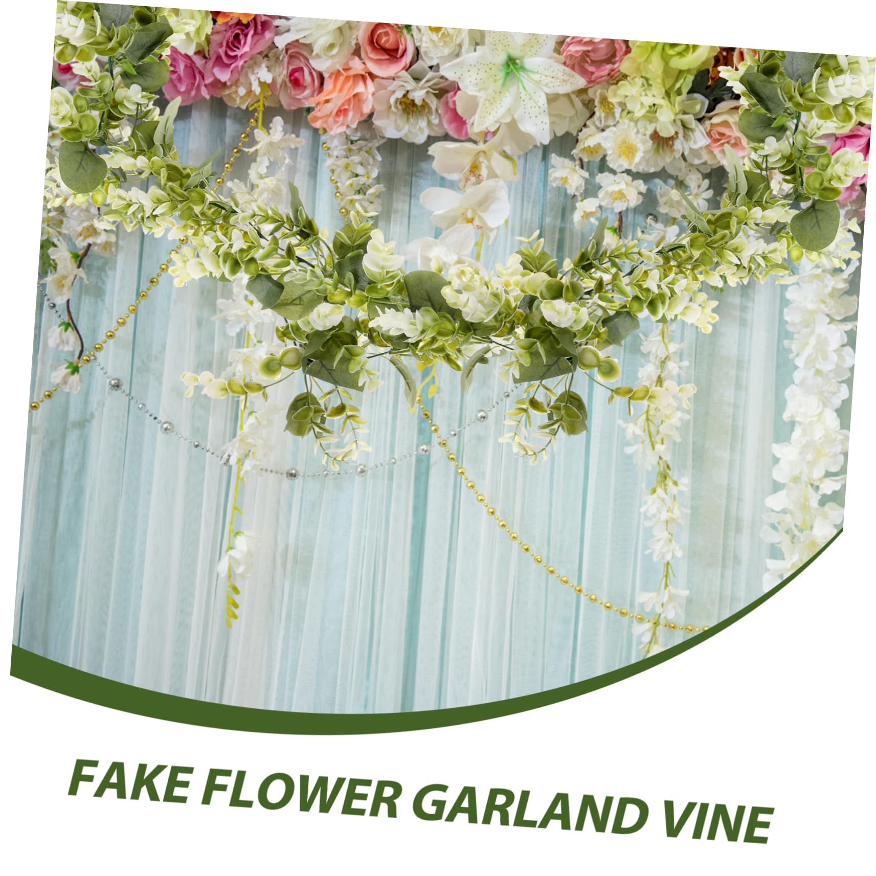 Ghirlanda di Foglie di Eucalipto Artificiale in Plastico Verde, Lunga 1,8 Metri, Resistente, Facile da Curare, per Decorazioni di Festa e Allestimenti Scenografici