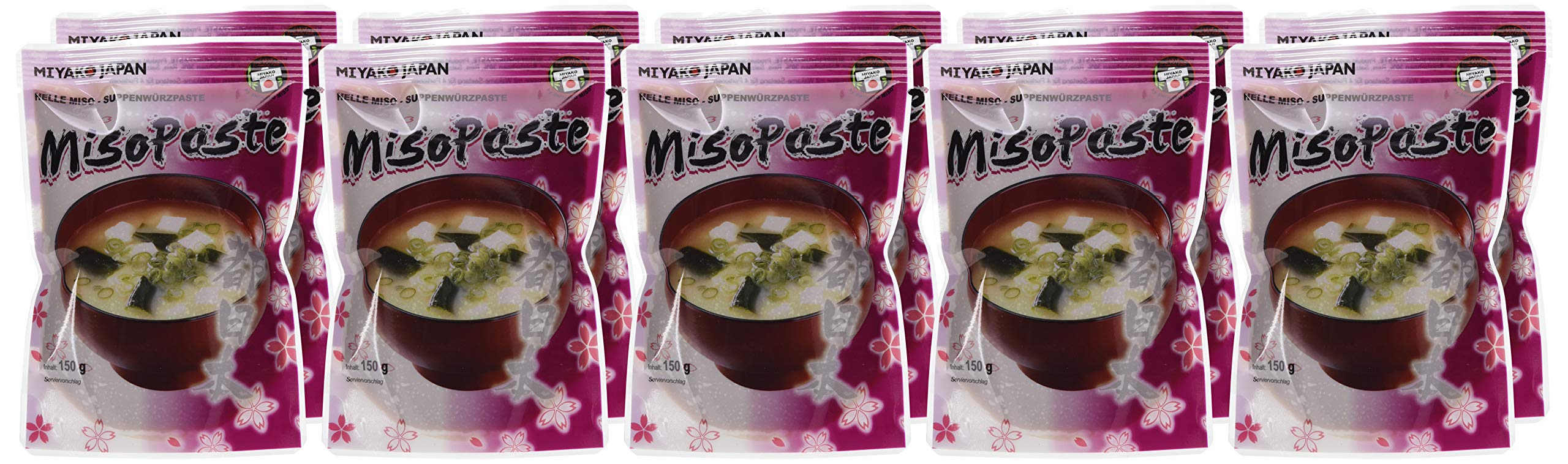 Miyako Miso-Suppenpaste, hell, 10er Pack (10 x 150 g)