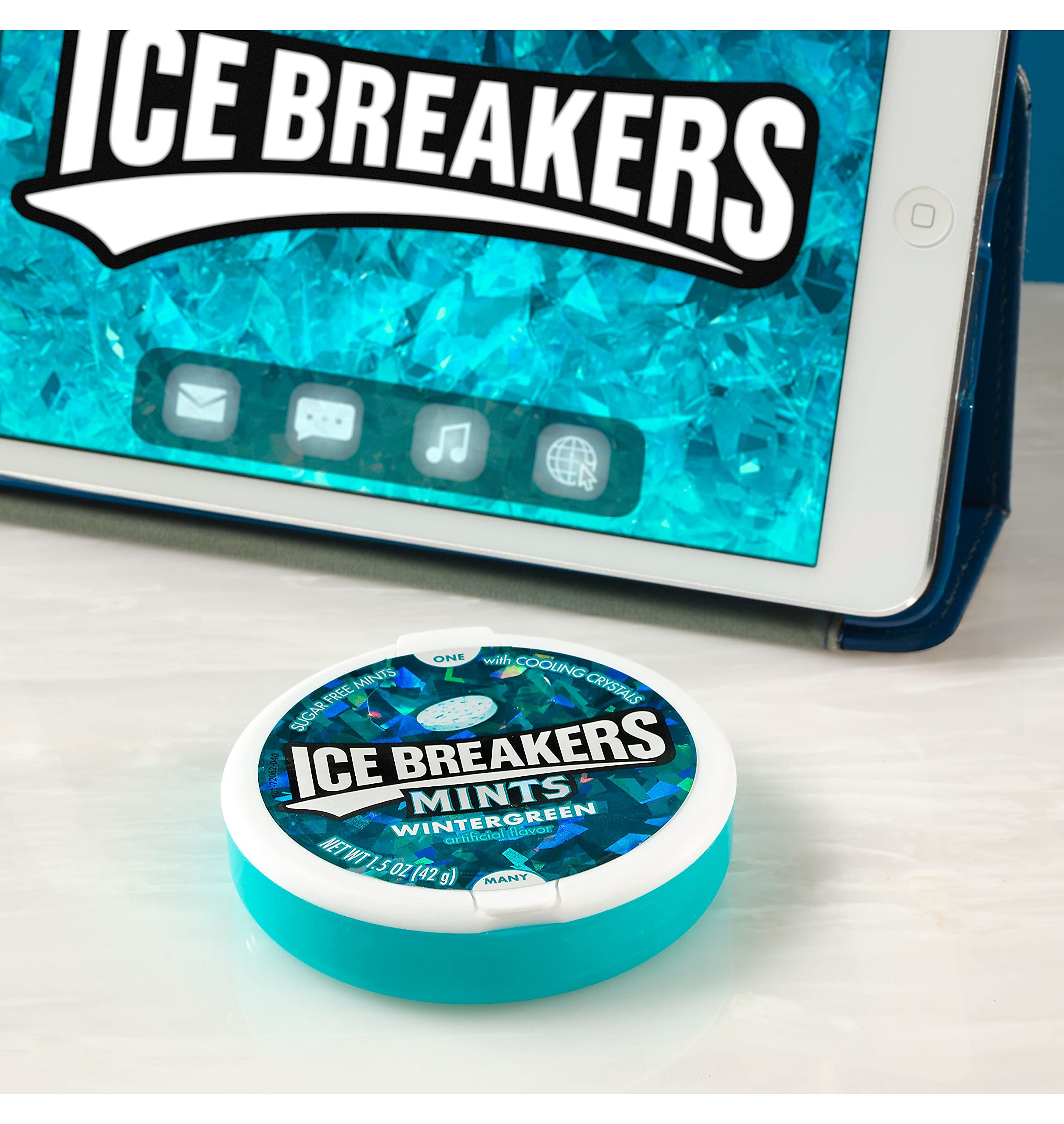 ICE BREAKERS Wintergreen Flavored Sugar Free Breath Mints, Bulk Mint