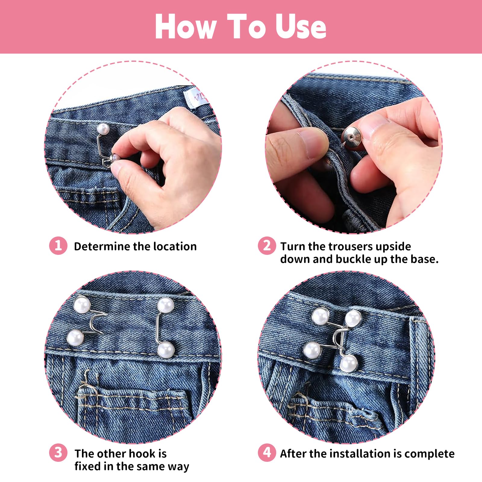 Bottoni Regolabili Per Jeans - 6 Pezzi, Clip Metalliche, Per Stringere Pantaloni E Gonne - Foto 8