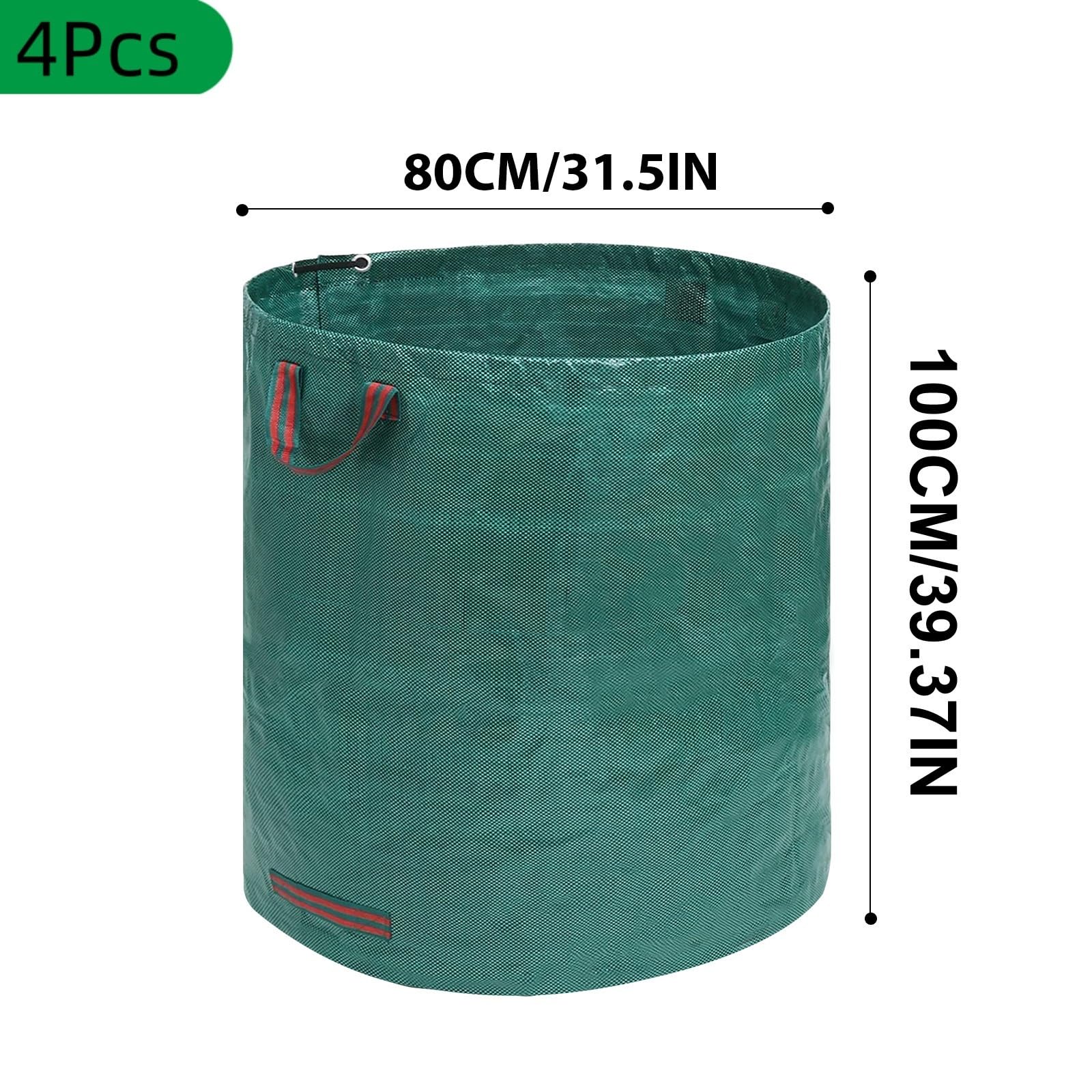 4 bolsas de hojas plegables gran capacidad Bolsa para hojas | Basura de recogida reutilizable de residuos de jardín