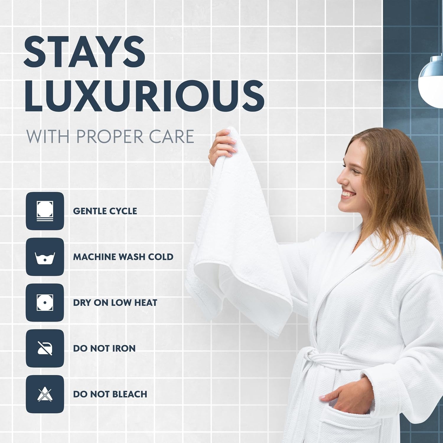 White Classic 6 Luxury White Hand Towels 16 x 30 and 4 Luxury White Bath Towels 27 x 54 | Cotton, Highly Absorbent and Quick Dry for Hotels, Spa and Bathroom