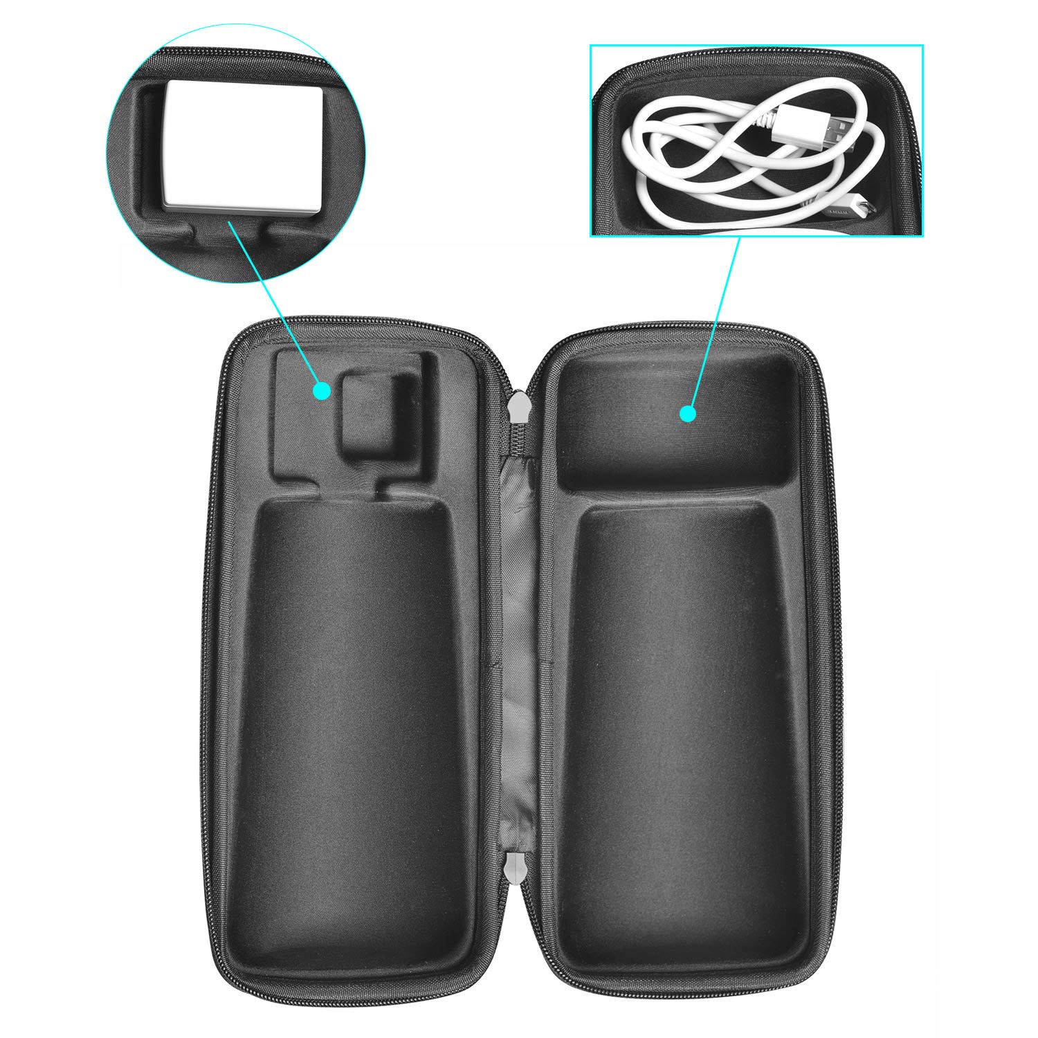 Custodia Da Viaggio In Nylon Per Bose SoundLink Revolve I/II - Borse Protettiva A Rete Con Tracolla - Nero