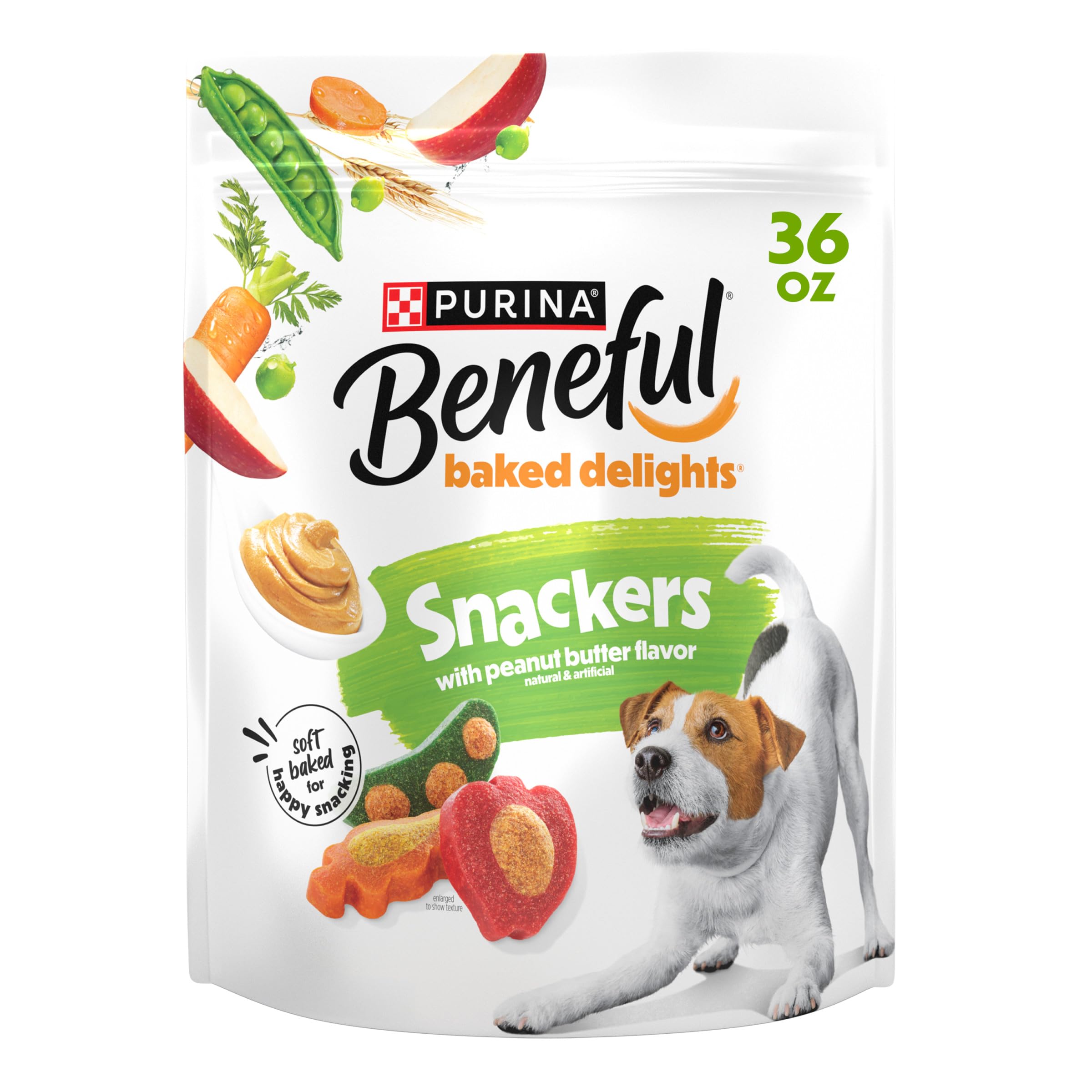 Purina Beneful Made in USA Facilities Dog Training Treats, Baked Delights Snackers - 36 oz. Pouch