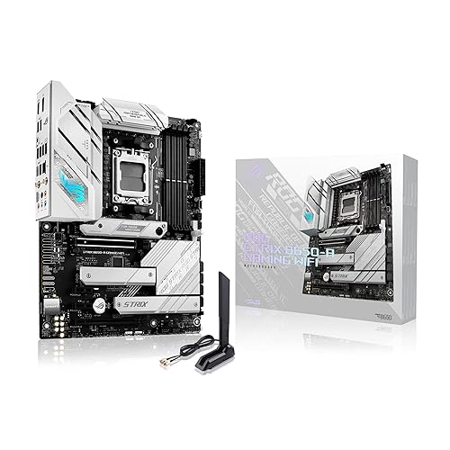 ASUS ROG Strix B650-A Gaming WiFi 6E AM5 (LGA1718) Ryzen 7000 Motherboard(12+2 Power Stages,DDR5,3xM.2 Slots,PCIe® 4.0, 2.5G LAN,WiFi 6E,USB 3.2 Gen 2x2 Type-C® Port) - ATX|White - ROG B650-A|M.2 x3|WiFi 6E