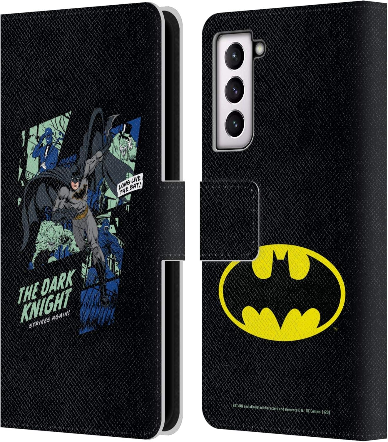 Head Case Designs Officially Licensed Batman DC Comics The Dark Knight Villains Breakout Leather Wallet Case Compatible with Samsung Galaxy S21 5G