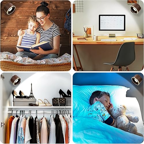 Miniatura 2 de Magnetic Wall Sconce 16 RGB Colors Dimmable, 2 Pack LED Rechargeable Wireless Picture Painting Wall Lights, 360Rotate Battery Operated Wall Sconce