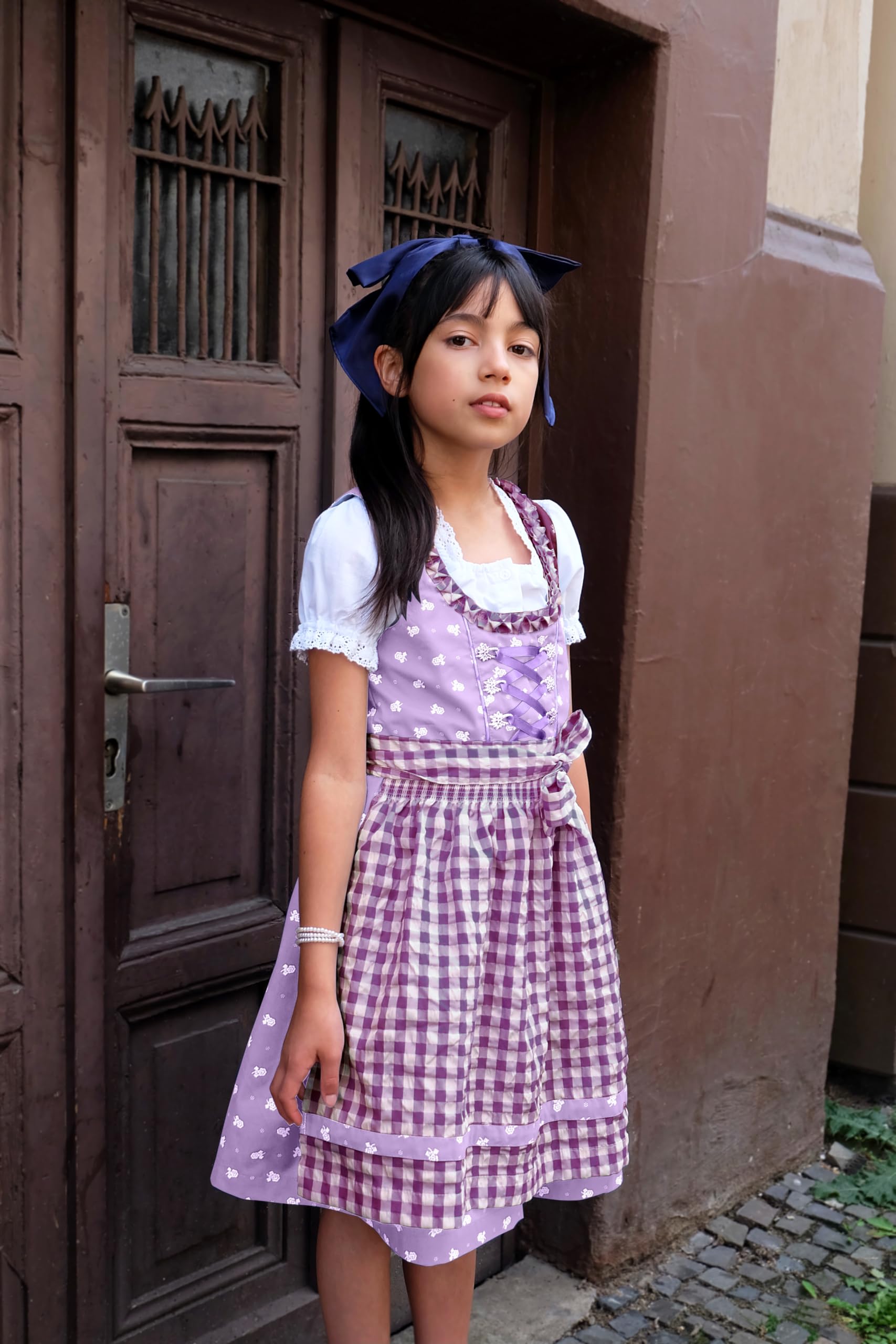 Ramona Lippert Kinderdirndl Chrissi, 3-teilig mit Bluse, lila