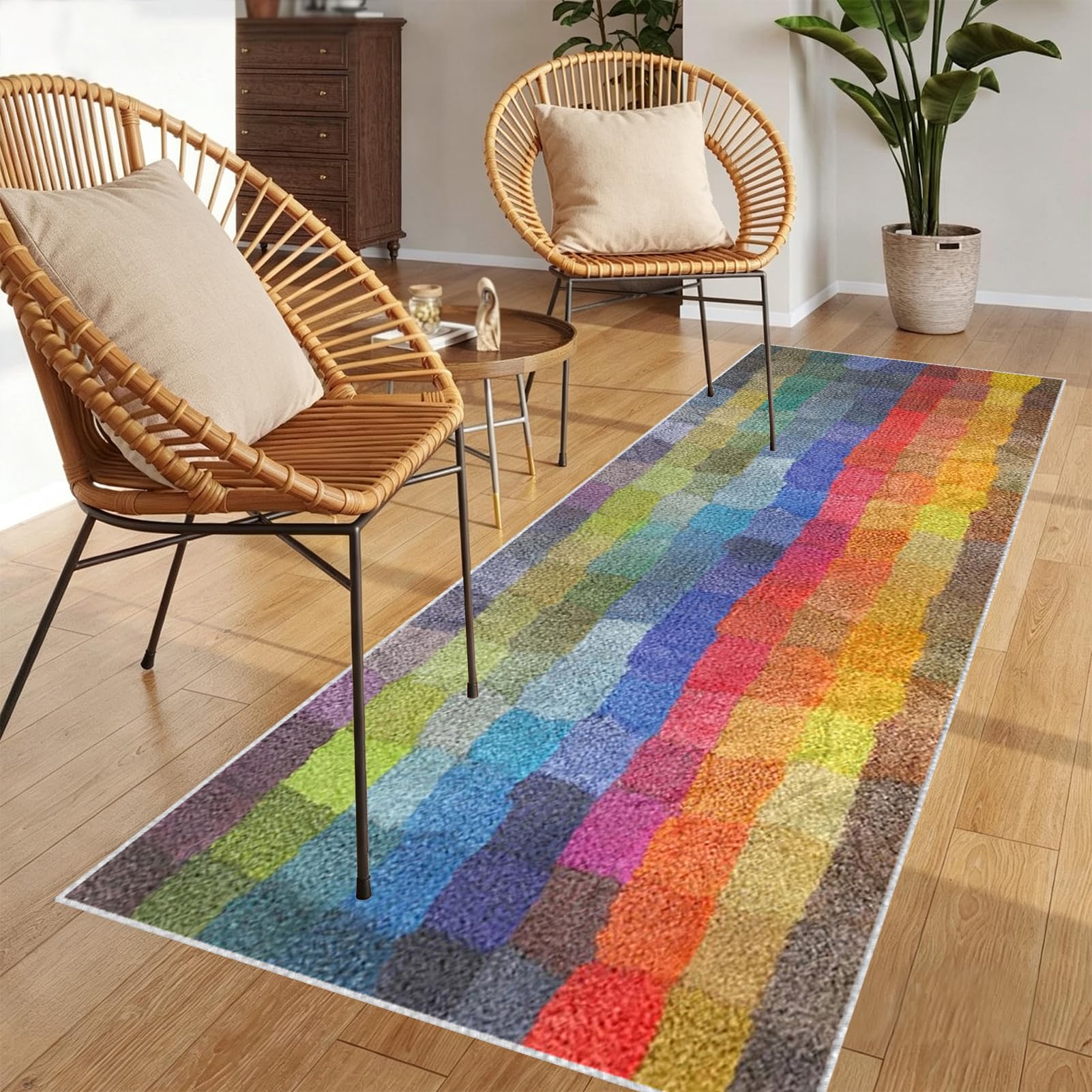 Dywan kuchenny, 60 x 180 cm, chodnik do przedpokoju, antypoślizgowy chodnik na korytarz, zmywalny, niskie runo, wycieraczka podłogowa, chłonny chodnik do przedpokoju, sypialni, łazienki, salonu