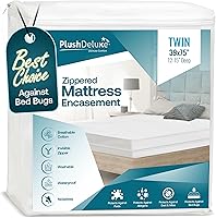 Vista 15 de Funda de colchón PlushDeluxe Premium 100% impermeable, hipoalergénica, sin vinilo, superficie de algodón con bucles suave y transpirable.