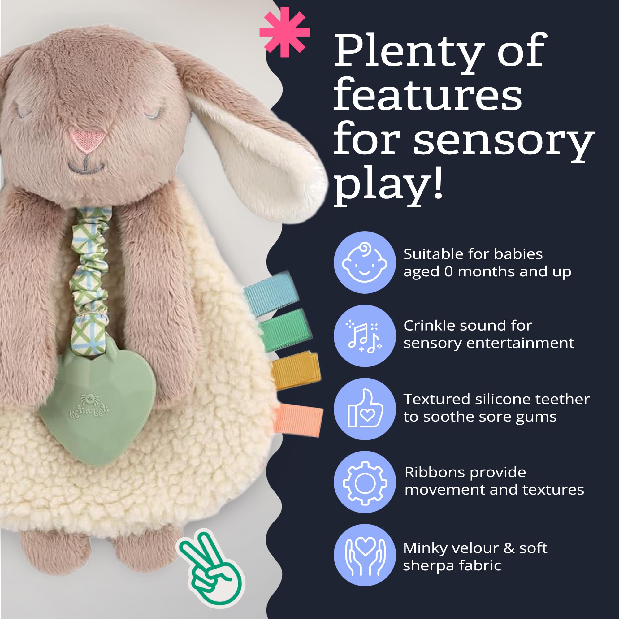 Amazon.com : Itzy Ritzy - Itzy Lovey Including Teether - Baby