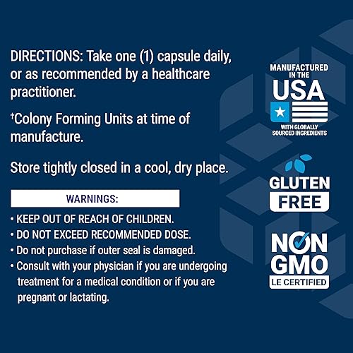 Miniatura 6 de Life Extension FLORASSIST Equilibrio probiótico, salud intestinal, apoyo inmunológico, salud de todo el cuerpo, 7 cepas, 15 mil millones de UFC, sin