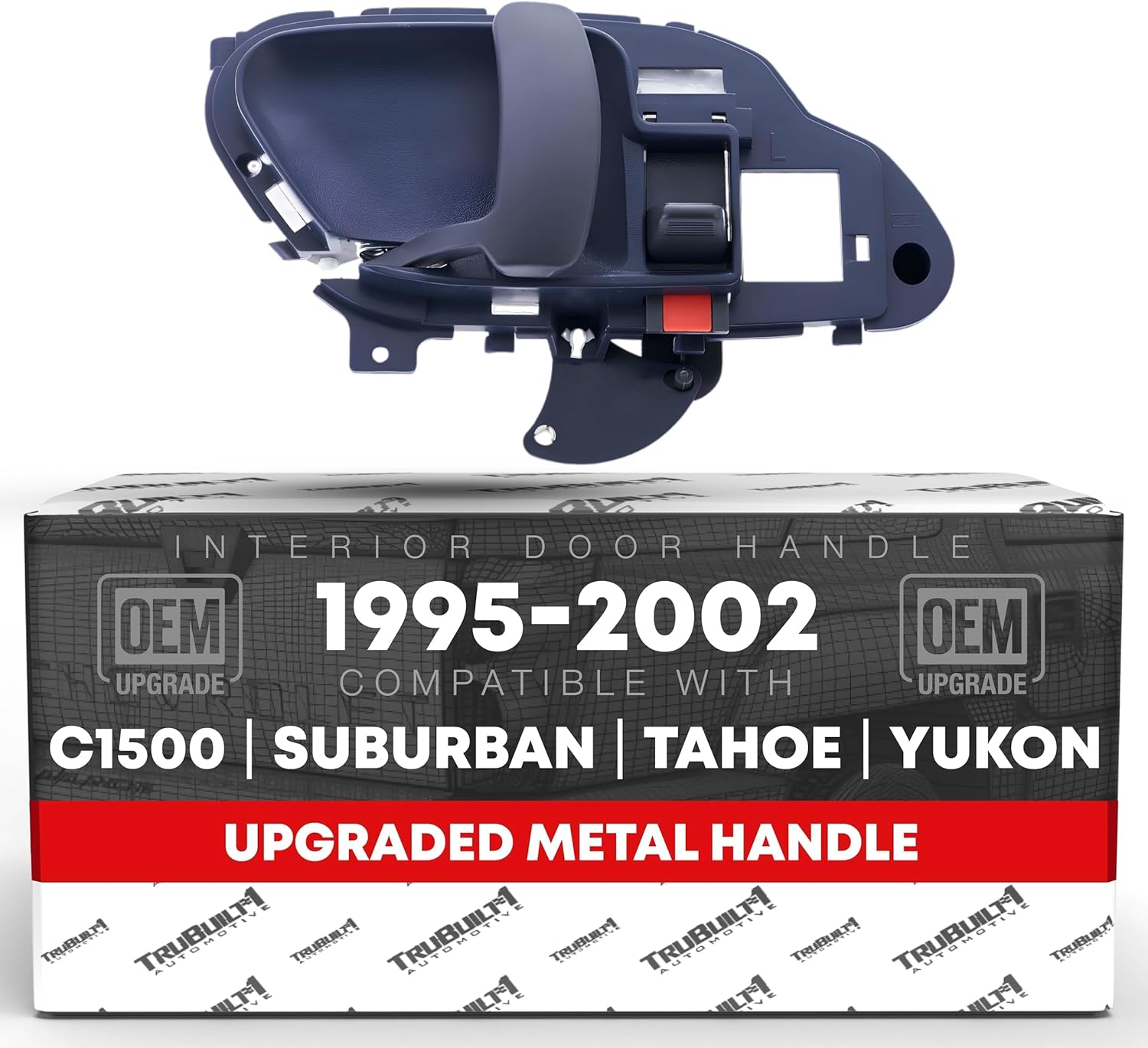 Interior Front/Rear Driver & Passenger Door Handle - Compatible with 1995-1999 Chevrolet GMC C1500 K1500 Suburban, C2500 K2500 Suburban, 95-00 C3500 K3500, 95-02 C3500HD, C5500 - Blue - OEM 15708045