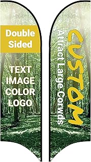Double Sided Printing Custom Feather Flag for Outdoor Business Advertising Banner Coffee Open Welcome Car Wash Church School Market Expo