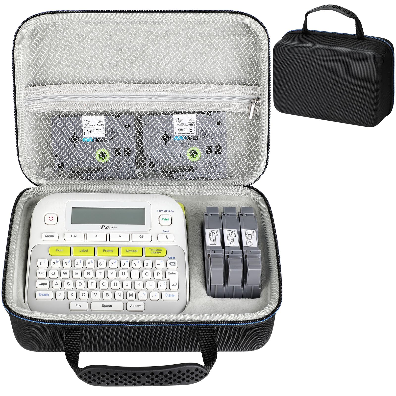 Przenośne etui do przechowywania, kompatybilne z Brother P Touch ptd220 d210, kompatybilne z maszyną do etykietowania Brother (tylko pudełko)