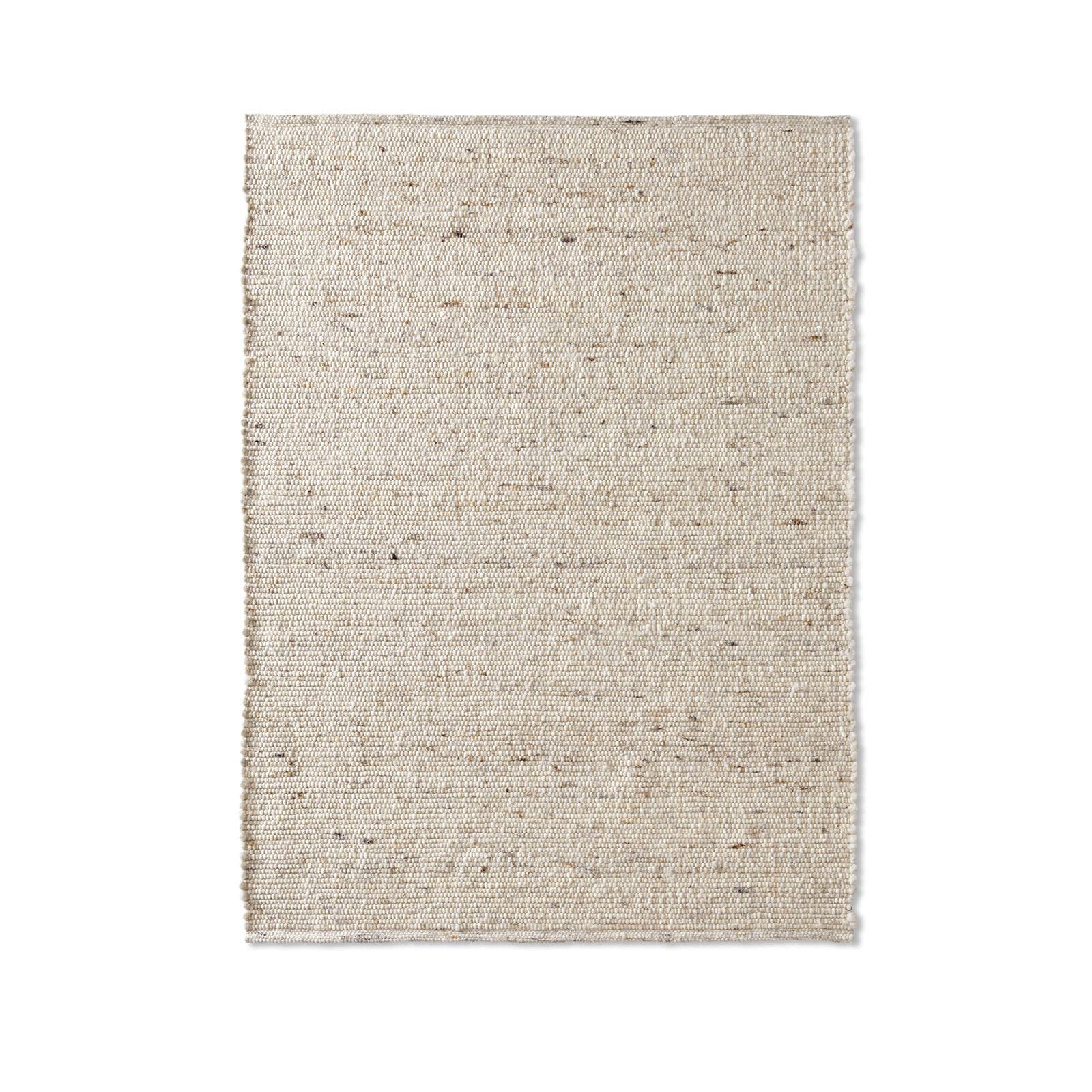 Taracarpet Handweb-Teppich Malmoe Wolle im Skandinavischem Landhaus Design Wohnzimmer Esszimmer Schlafzimmer Flur Läufer beidseitig verwendbar beige 140x200 cm