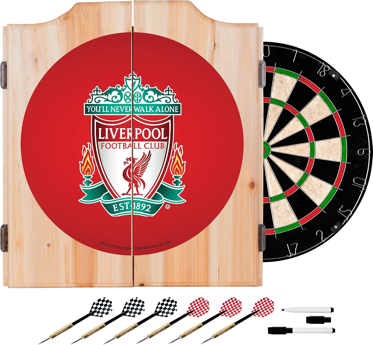 Amazon Co Jp プレミアリーグliverpool Football Club Dart Cabinetセットwithボード ホビー