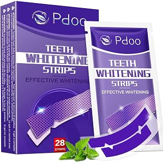 Purple Teeth Whitening Strips - 28 Teeth Whitener Strips (14 Uses) | Purple Color-Correcting Gel Technology | Teeth Whitening Kit for Sensitive Teeth | Enamel Safe, Peroxide-Free for a Brighter Smile