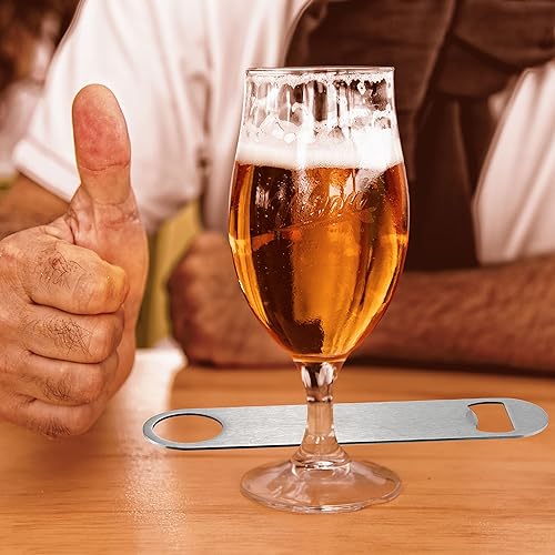 Miniatura 6 de Paquete de 6 abridores de botellas de acero inoxidable de gran tamaño para cerveza, soda, abrebotellas planas, juego a granel para bar, restaurante,