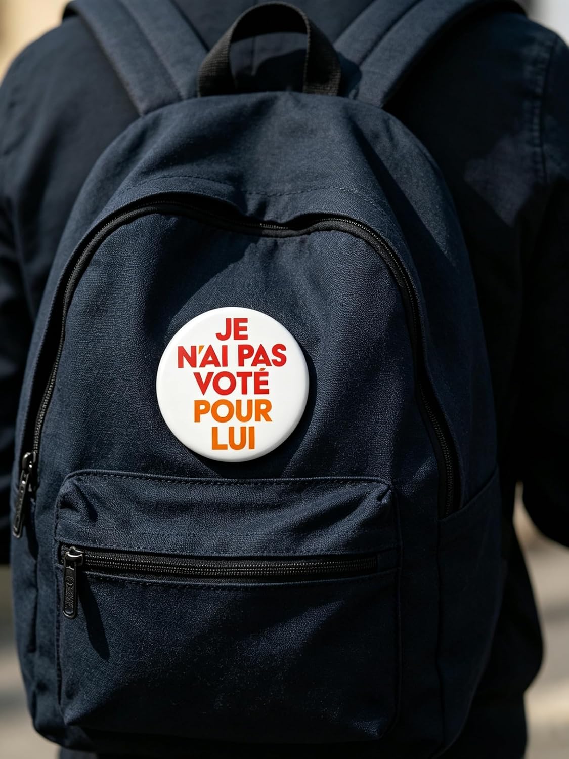 2.25 Inch I Didn't Vote For Him Pinback Button - Spanish Espanol Yo No Voté Por Él, French Je N’ai Pas Voté Pour Lui Anti-Trump Pinback Buttons