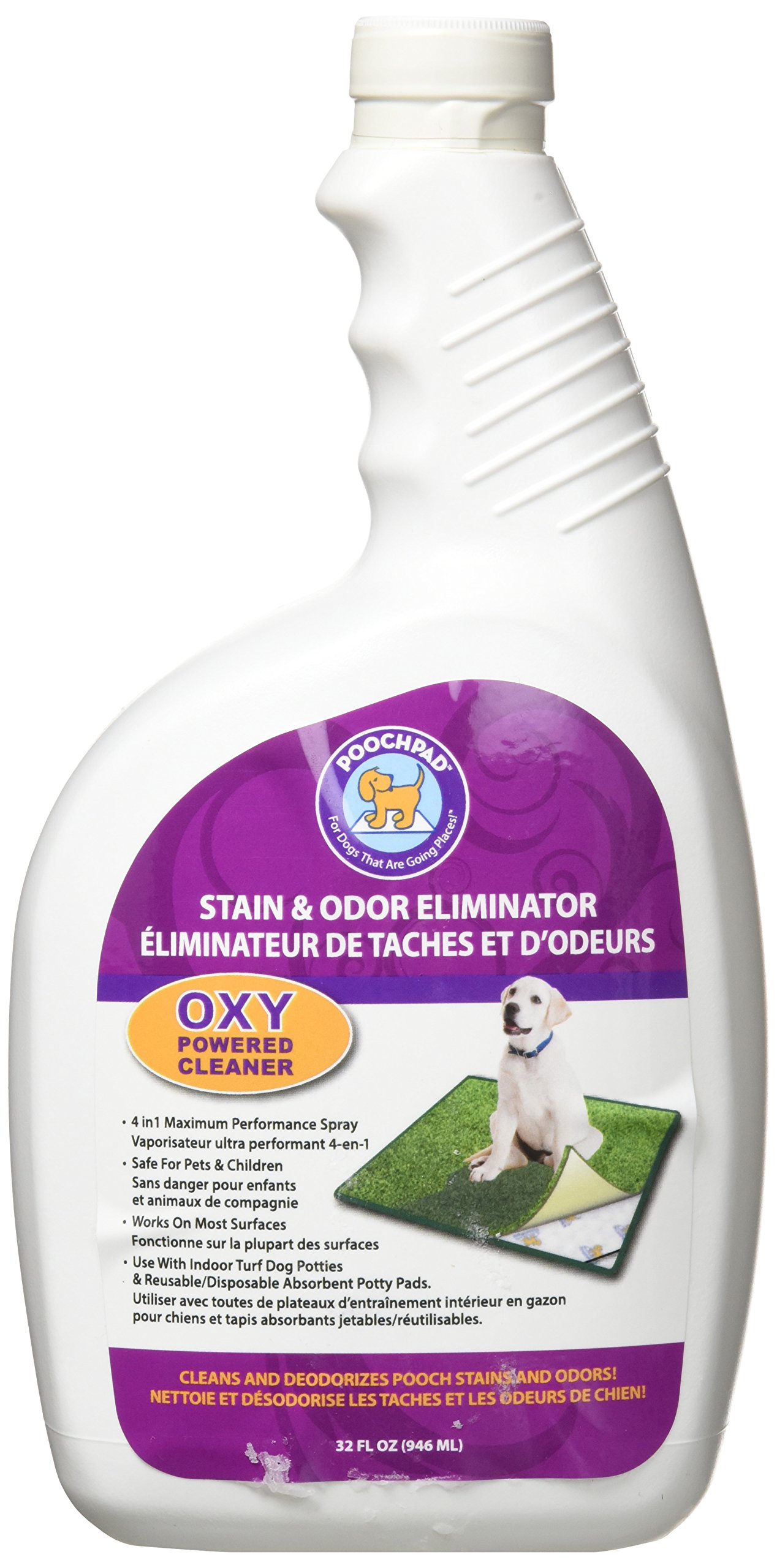 Stain & Odor Eliminator 32 oz, Oxy Powered Cleaner, Safe for Pets & Children, Indoor Potty Pads & Turf Systems