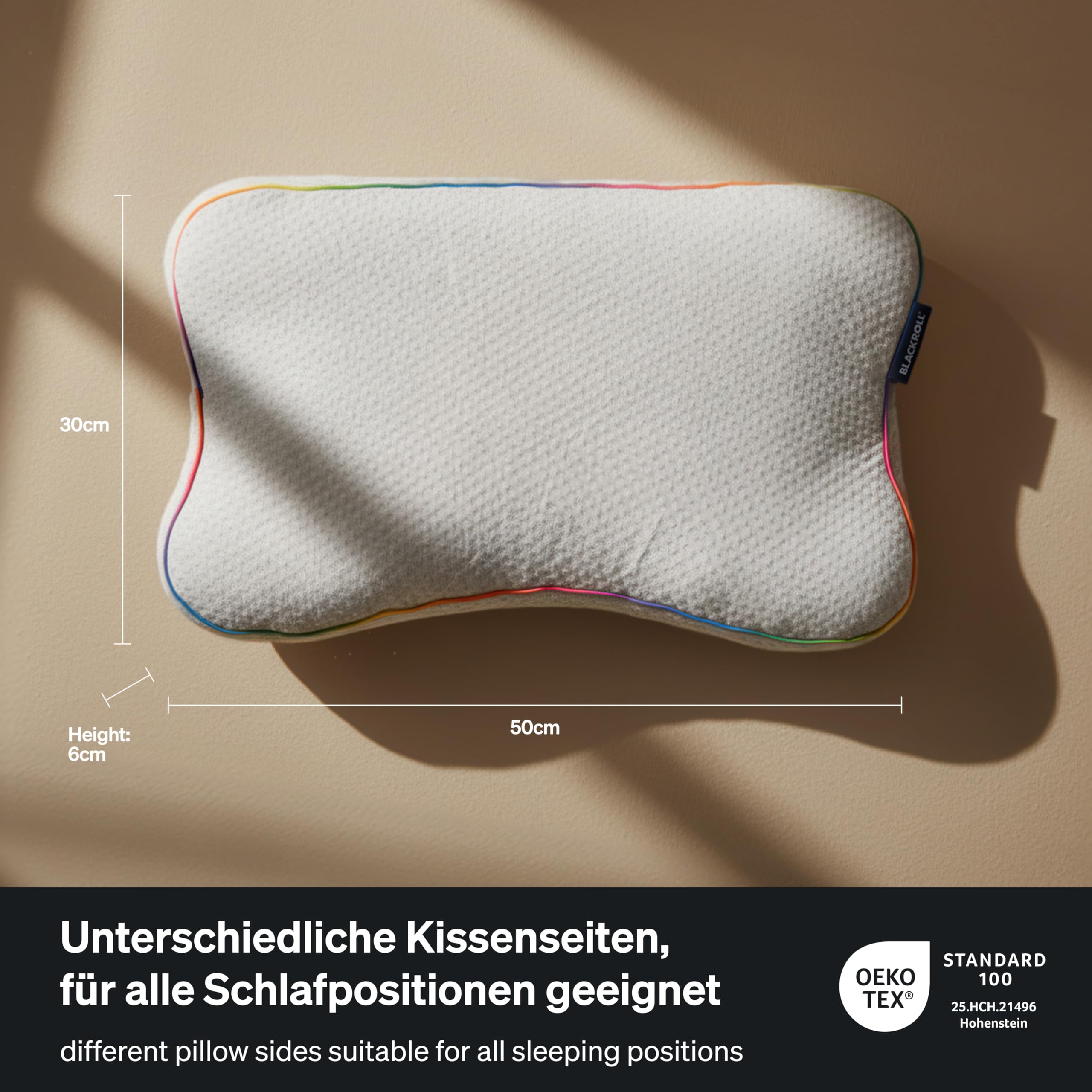 BLACKROLL Recovery Pillow Kids Memory-Foam 50x30x6 cm Ergonomisch Atmungsaktiv